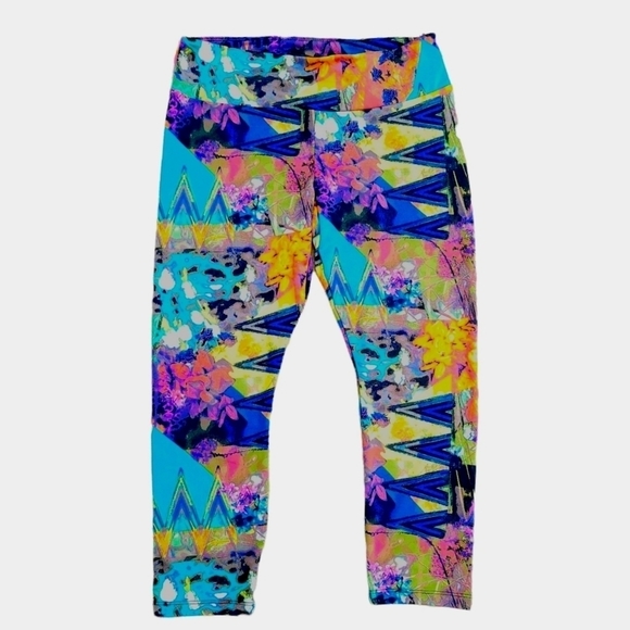 baku Pants - Baku Multi Colored Cropped Leggings